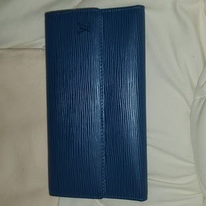 LV Blue Epi Long Wallet